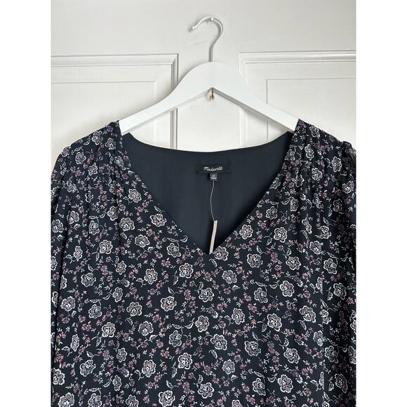 NWT Madewell Enchanted Floral Georgette V-Neck Midi Dress Size 1X, 2X - Picture 6 of 11
